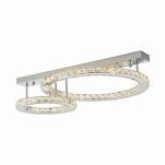 Lampa sufitowa z kryształowymi okręgami GIRONA chrom LED Zuma Line MX3713-2-3CT - 2