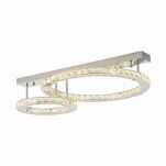 Lampa sufitowa z kryształowymi okręgami GIRONA chrom LED Zuma Line MX3713-2-3CT - 3