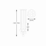 Lampa wisząca ARCTURUS czarna zwisy 7x G9- P0574-07F-SDFZ Zuma Line - 5