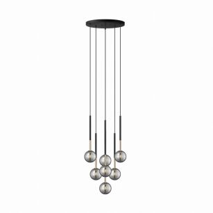 Lampa wisząca ARCTURUS czarna zwisy 7x G9- P0574-07F-SDFZ Zuma Line