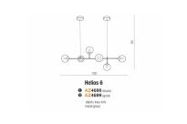 Lampa wisząca HELIOS 6 czarny Azzardo AZ4698 - 2