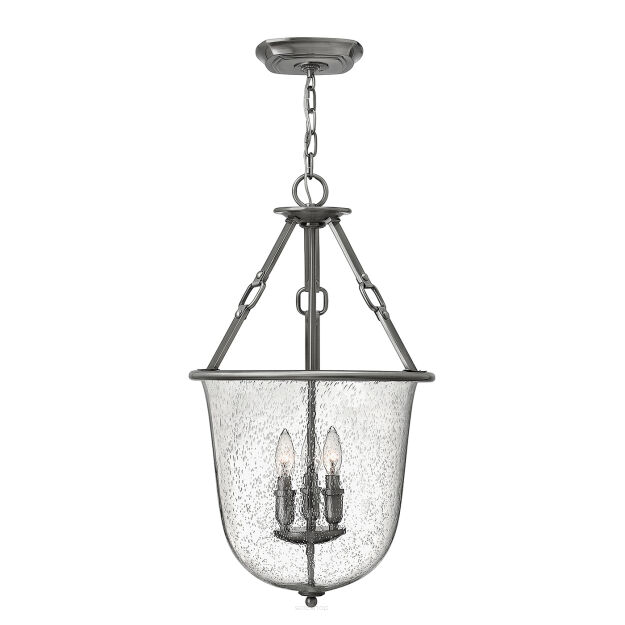 Lampa wisząca DAKOTA HK-DAKOTA-P HINKLEY Szklany klosz z bąbelkami powietrza