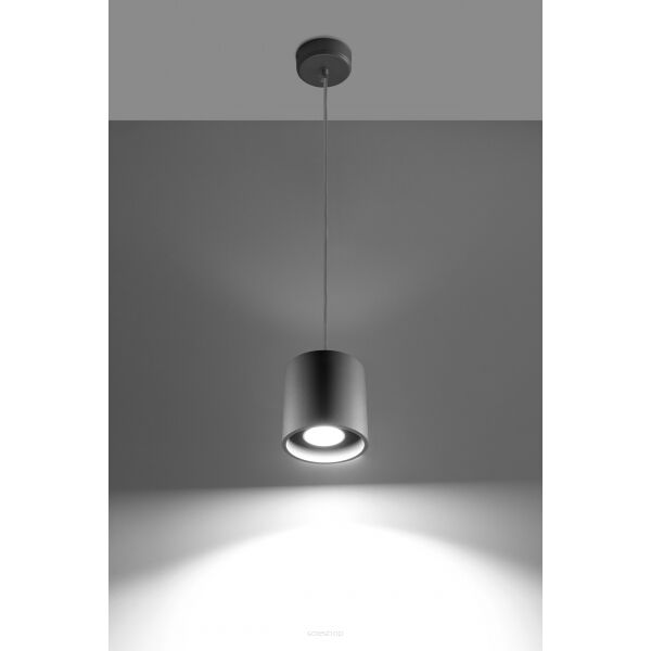 Okrągła lampa wisząca Orbis Szary walec LED SOLLUX LIGHTING SL.0052