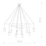 Lampa wisząca Imbra X 10xGU10 czarno/mosiężna 7954 - 2