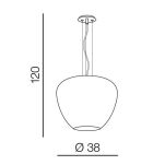 Lampa wisząca BALORO L AZ3177 Azzardo Stylowa i nowoczesna z kloszem z dymionego szkła - 3