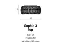 Lampa sufitowa/plafon SOPHIA 3 AZ0519 Azzardo Pierścień o średnicy 32 cm ozdobiony kryształkami z mleczną przesłoną  - 5