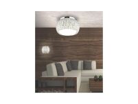 Lampa sufitowa/plafon SOPHIA 3 AZ0519 Azzardo Pierścień o średnicy 32 cm ozdobiony kryształkami z mleczną przesłoną  - 4