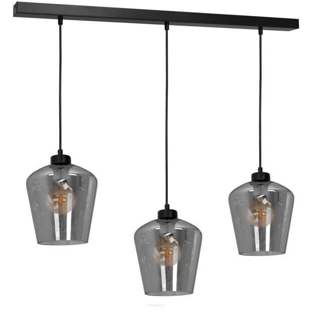 Lampa wisząca SANTIAGO SMOKED dymione szkło 3xE27 MLP6609