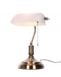 KLASYCZNA LAMPA BANKIERSKA BIURKOWA BIAŁA BANKER CLASSIC LUMINA DECO LDT 305 (WT) - 2