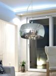 Lampa wisząca P0076-03E-F4FZ Zuma Line Chromowany klosz + kryształki - 2
