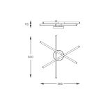 1006 LAUTARO LAMPA SUFITOWA CZARNA/BLACK ZUMALINE - 2