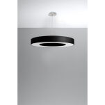 Żyrandol SATURNO SLIM 70 czarny Abażur Tworzywo Sztuczne SOLLUX LIGHTING SL.0754 - 2