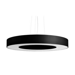 Żyrandol SATURNO SLIM 70 czarny Abażur Tworzywo Sztuczne SOLLUX LIGHTING SL.0754