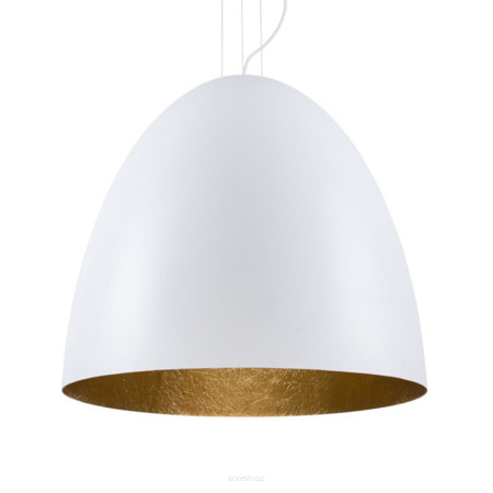 Lampa wisząca EGG XL 9026 Nowodvorski Imponująca półokrągła lampa czarna+złota