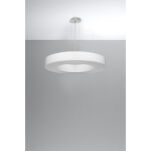 Wisząca lampa Żyrandol SATURNO SLIM 70 Biały Abażur Tworzywo Sztuczne SOLLUX LIGHTING SL.0753 - 2