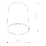 Plafon techniczny Eye Tone GU10 czarno/srebrny 8932 - 2