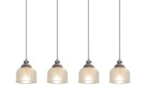 Lampa wisząca MORA 4  LINE AZ211 Azzardo  Nowoczesna minimalistyczna   szklane klosze o nieregularnej strukturze - 2