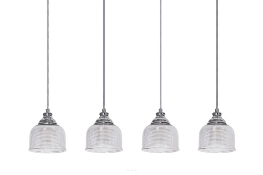 Lampa wisząca MORA 4  LINE AZ211 Azzardo  Nowoczesna minimalistyczna   szklane klosze o nieregularnej strukturze