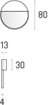 Lampa ścienna kinkiet BOLD R kolor do wyboru LABRA 4.2629 - 3