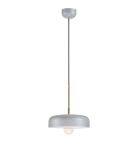 Lampa wisząca CAEN 107924 Markslojd SZARY METALOWY KLOSZ Z MOSIĘŻNYM  DODATKAMI - 2