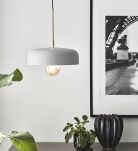 Lampa wisząca CAEN 107924 Markslojd SZARY METALOWY KLOSZ Z MOSIĘŻNYM  DODATKAMI - 4