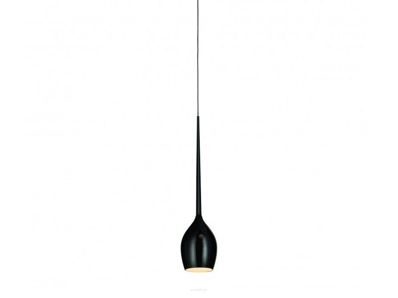Lampa wisząca IZZA 1 AZ0130 Azzardo Minimalistyczna z oryginalnym kielichowym kloszem w kolorze czarnym shiny black