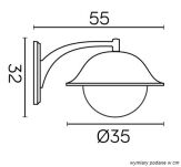 Kinkiet zewnętrzny PRINCE MAX K 3012/1/O-BD SU-MA ALUMINIOWY CZARNY - 3