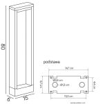 Lampa ogrodowa stojąca FORM YB19502 SU-MA DESIGNERSKA RAMKA LED  - 3