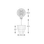MD3523-14L-EGN NIRA LAMPA WISZĄCA ZŁOTA/GOLD ZUMALINE - 6