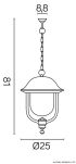 Zewnętrzna lampa wisząca PRINCE K 1018/1/O SU-MA ALUMINIOWA CZARNA - 3