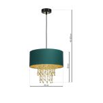 Lampa wisząca ALMERIA GREEN/GOLD MILAGRO MLP6451 - 2