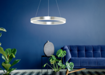 Stylowa lampa wisząca CARLO PL200910-500-SL Zuma Line Srebrna LED 50 cm - 5