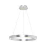 Stylowa lampa wisząca CARLO PL200910-500-SL Zuma Line Srebrna LED 50 cm - 2