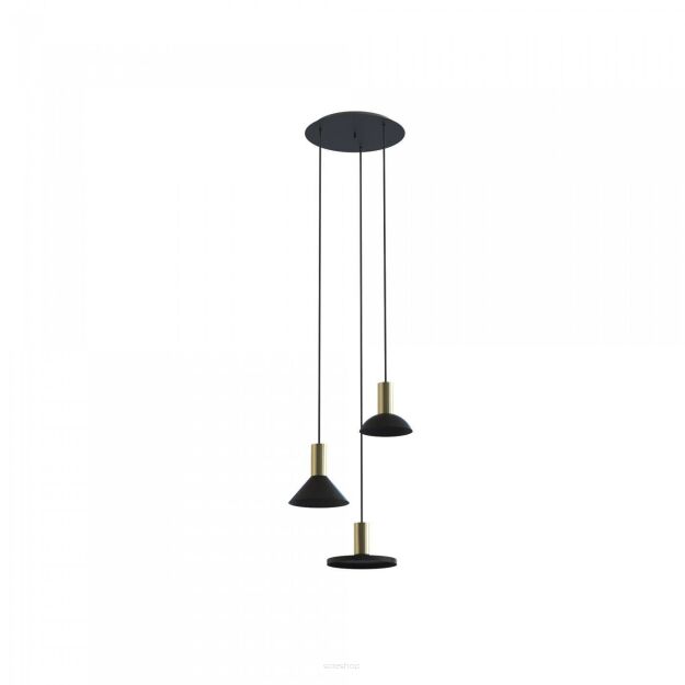 Lampa wisząca Hermanos III 3xGU10 czarno/mosiężna 8030