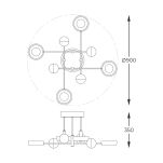 MX7170-8-3BGT LARA LAMPA SUFITOWA CZARNO-ZŁOTA ZUMALINE - 6