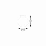 Lampa sufitowa szklany klosz ARCTURUS złota na G9 - C0574-01D-F7AA Zuma Line - 2