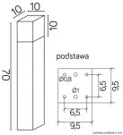 Słupek ogrodowy CUBE MAX CB-MAX 700 AL SU-MA WYSOKOŚĆ 70 CM JASNY SZARY - 3