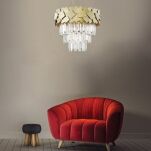 Lampa wisząca QUASAR P0506-06A-F4E3 NOWOCZESNA ZŁOTA KRYSZTAŁKI - 2