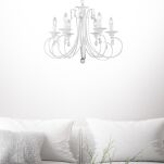 Lampa wisząca NOVIA RLD94217-6A Zuma Line Pałacowy styl białe wykończenie - 3