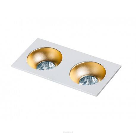 Lampa wpuszczana HUGO 2 DOWNLIGHT AZ1739 Azzardo Podwójna minimalistyczna i techniczna w kolorze białym