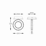 Lampa sufitowa kryształowa GIRONA złota LED Zuma Line MX3713-1-3GT - 5