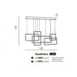 Lampa wisząca Azzardo  QUADRATUS AZ2850 Azzardo Wykonana w stylu nowoczesnym LED czarna  - 4