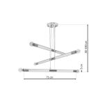 Lampa wisząca BASTONE WHITE/CHROM 6xE14 MILAGRO MLP6568 - 3