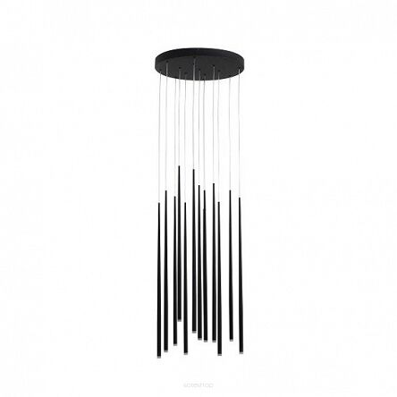 Lampa wisząca LOUISE 12 AZ3419 czarna led 75 okrągła podsufitka 12 stożków