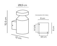 Kinkiet DELTA DL-K100 SU-MA LED IP44 ZEWNĘTRZNY - 3