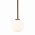 Lampa wisząca biały szklany klosz ARCTURUS kolor złoty - P0574-01F-F7AA Zuma Line - 2