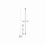Lampa wisząca biały szklany klosz ARCTURUS kolor złoty - P0574-01F-F7AA Zuma Line - 3