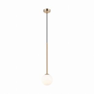 Lampa wisząca biały szklany klosz ARCTURUS kolor złoty - P0574-01F-F7AA Zuma Line