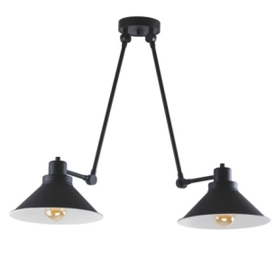 Lampa wisząca TECHNO II 9143 Nowodvorski RETRO czarno-białe klosze ruchoma