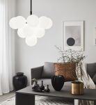 Lampa wisząca MERLOT 107911 Makslojd czarna szklane białe klosze kiść winogrona - 3